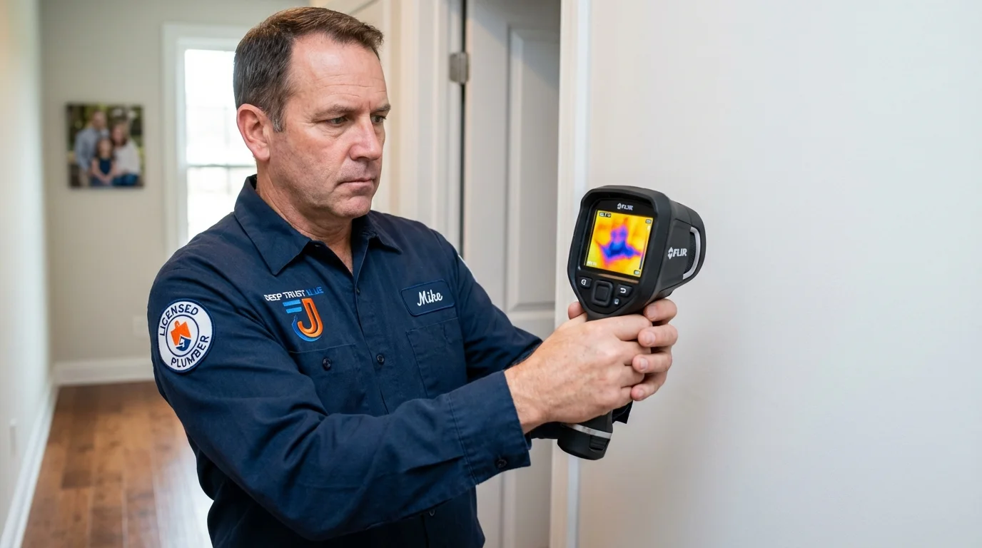 Thermal imaging leak detection by Johns Plumbing LLC in Southfield